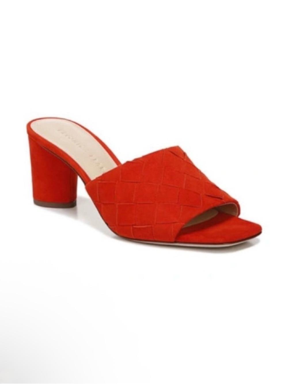 VERONICA BEARD | NIB $325 Kiele Woven Suede Slides in Coral, Size 11